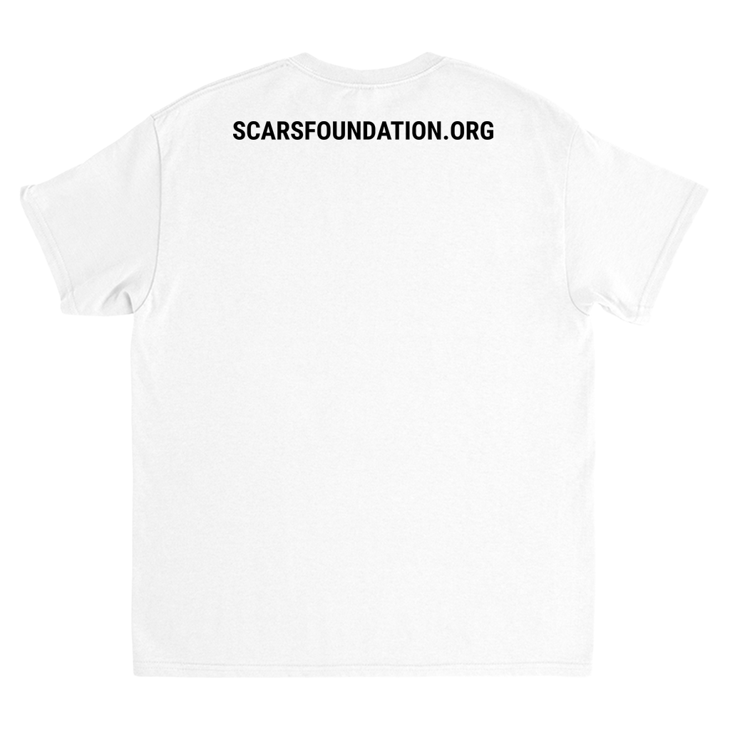 “Ask Me About My Scars” Youth Tee (White)
