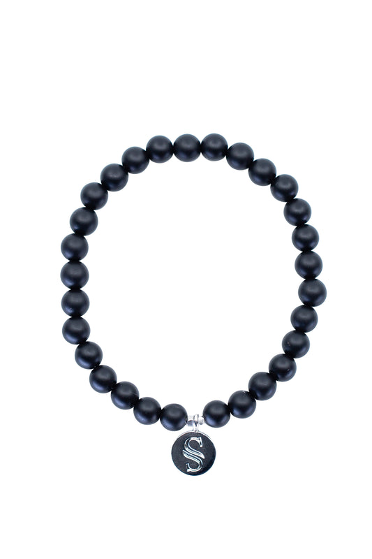 Scars Black Onyx Silver Bracelet