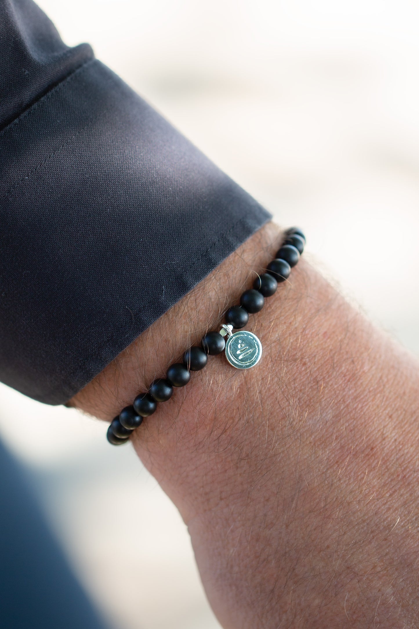 Scars Black Onyx Silver Bracelet