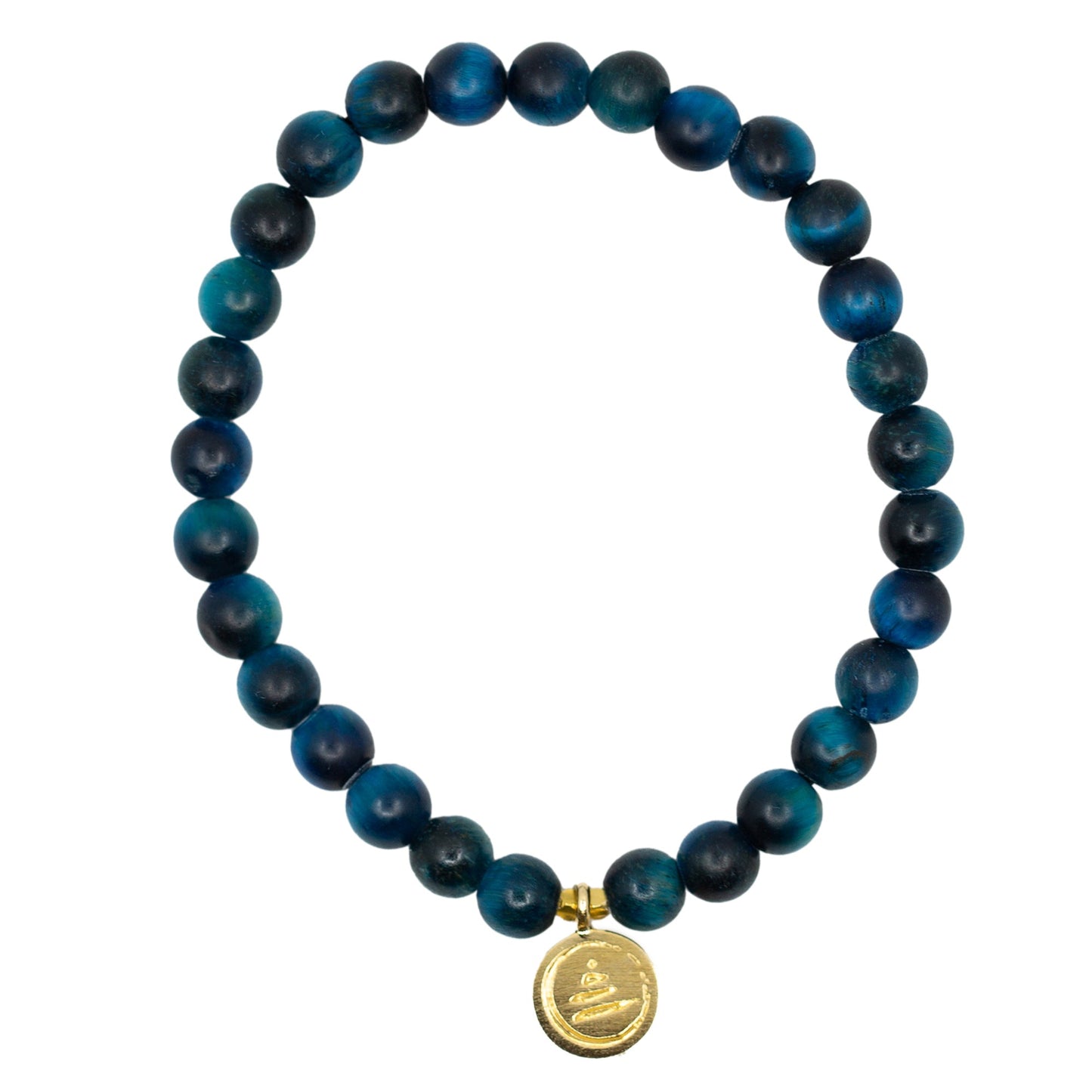 Scars Blue Tiger's Eye Gold Bracelet