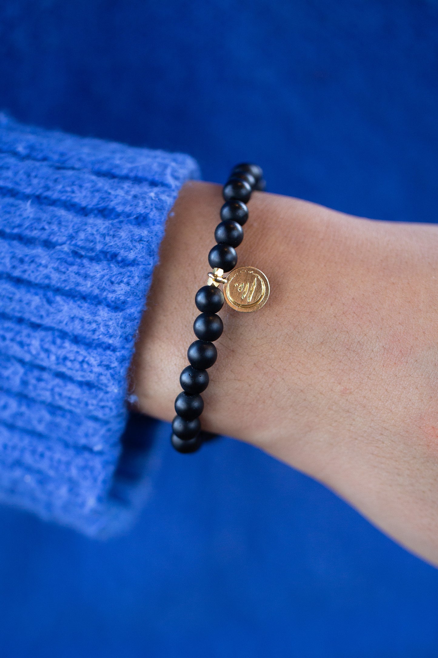Black Onyx Gold Bracelet