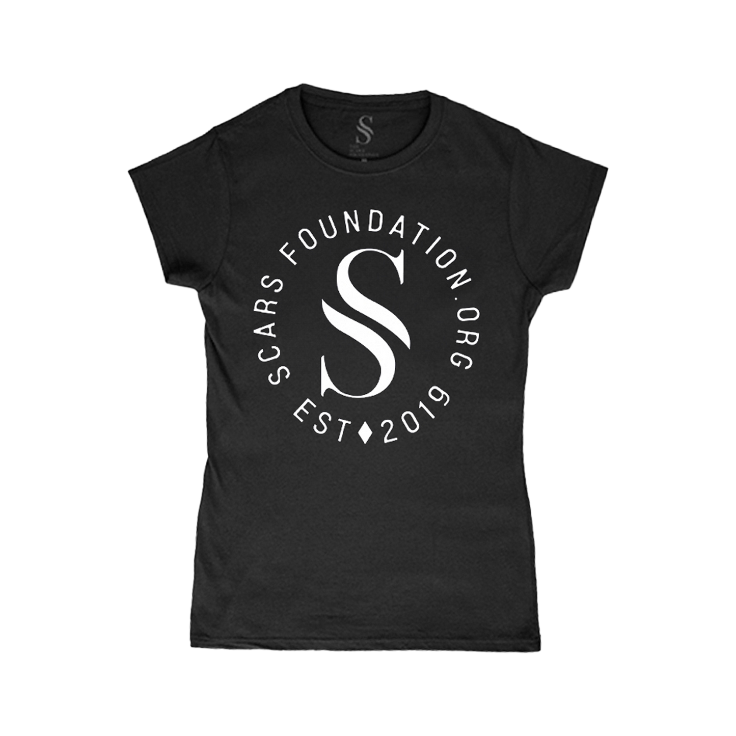 Scars Circle Logo Ladies Cut Tee (Black)