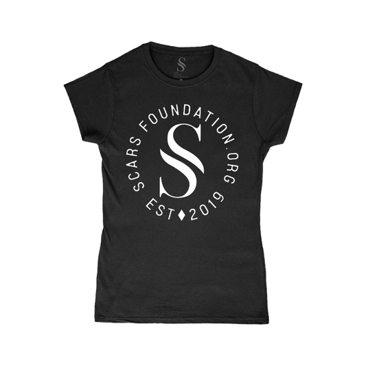 Scars Circle Logo Ladies Cut Tee (Black)