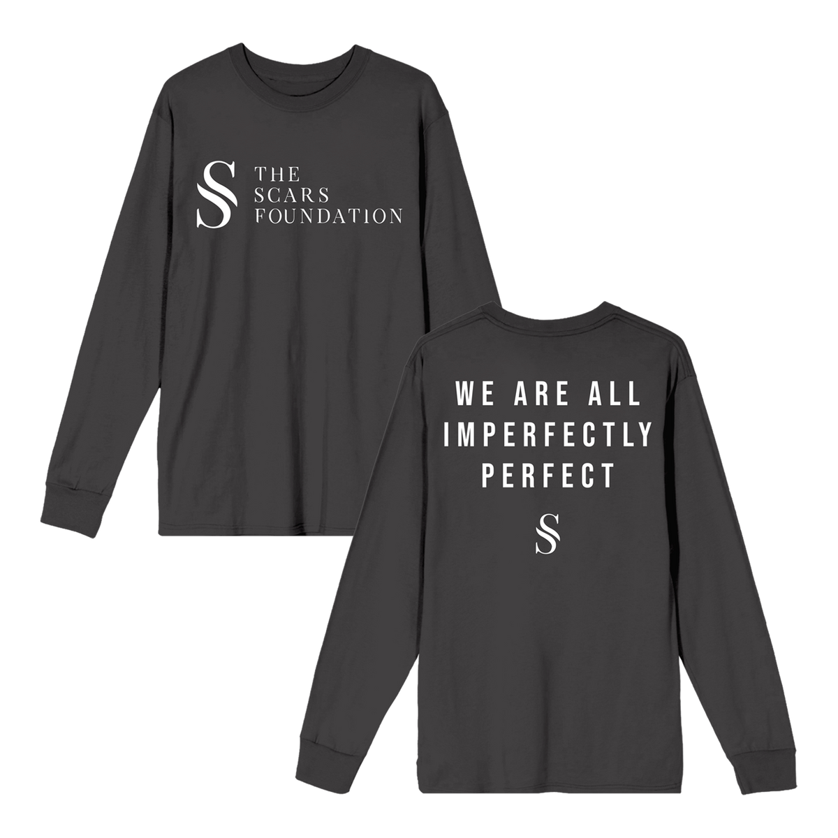 Circle Logo Long Sleeve Charcoal Tee