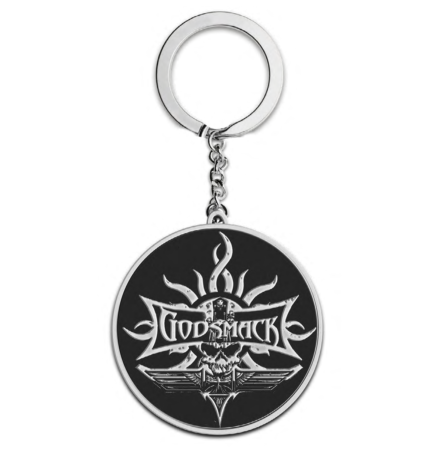 Skull Sun Logo Keychain