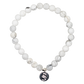 Scars White Howlite Silver Bracelet