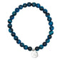 Scars Blue Tiger's Eye Silver Bracelet