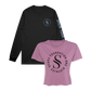 Scars Circle Logo Crop Tee & Show Your Scars Black with Blue Long Sleeve Tee