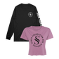 Scars Circle Logo Crop Tee & Show Your Scars Black with White Long Sleeve Tee
