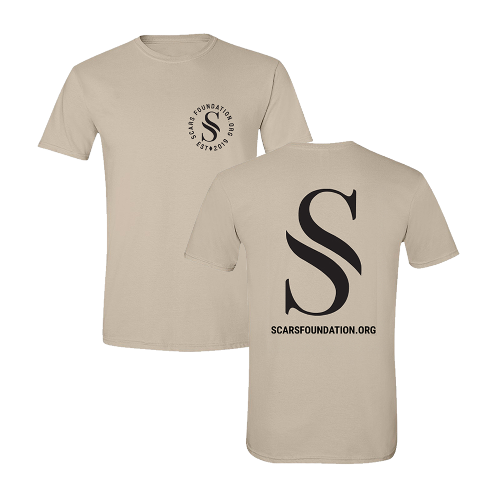 Scars Sand Tee & Show Your Scars Black with White Long Sleeve Tee