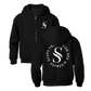 Scars Circle Logo Zip Up Hoodie Unisex (Black)